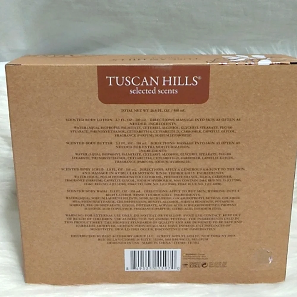 FINAL SALE! NWT Tuscan Hills Vanilla Almond Lotion, Body Butter, Scrub, Wash